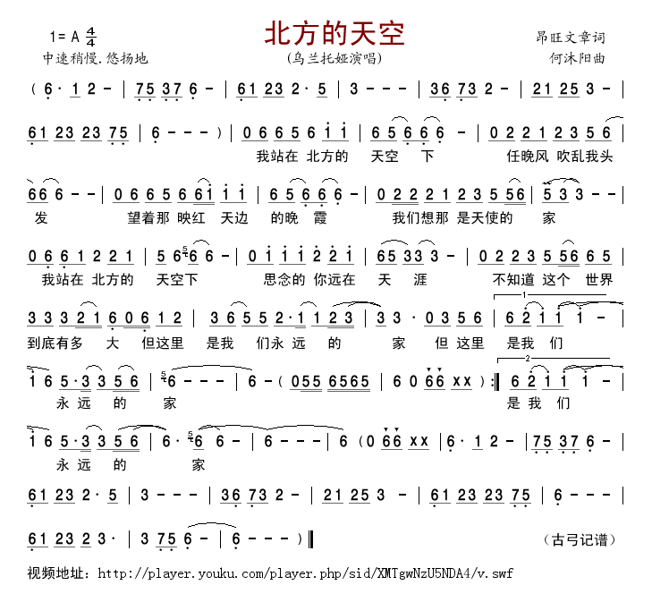 北方的天空