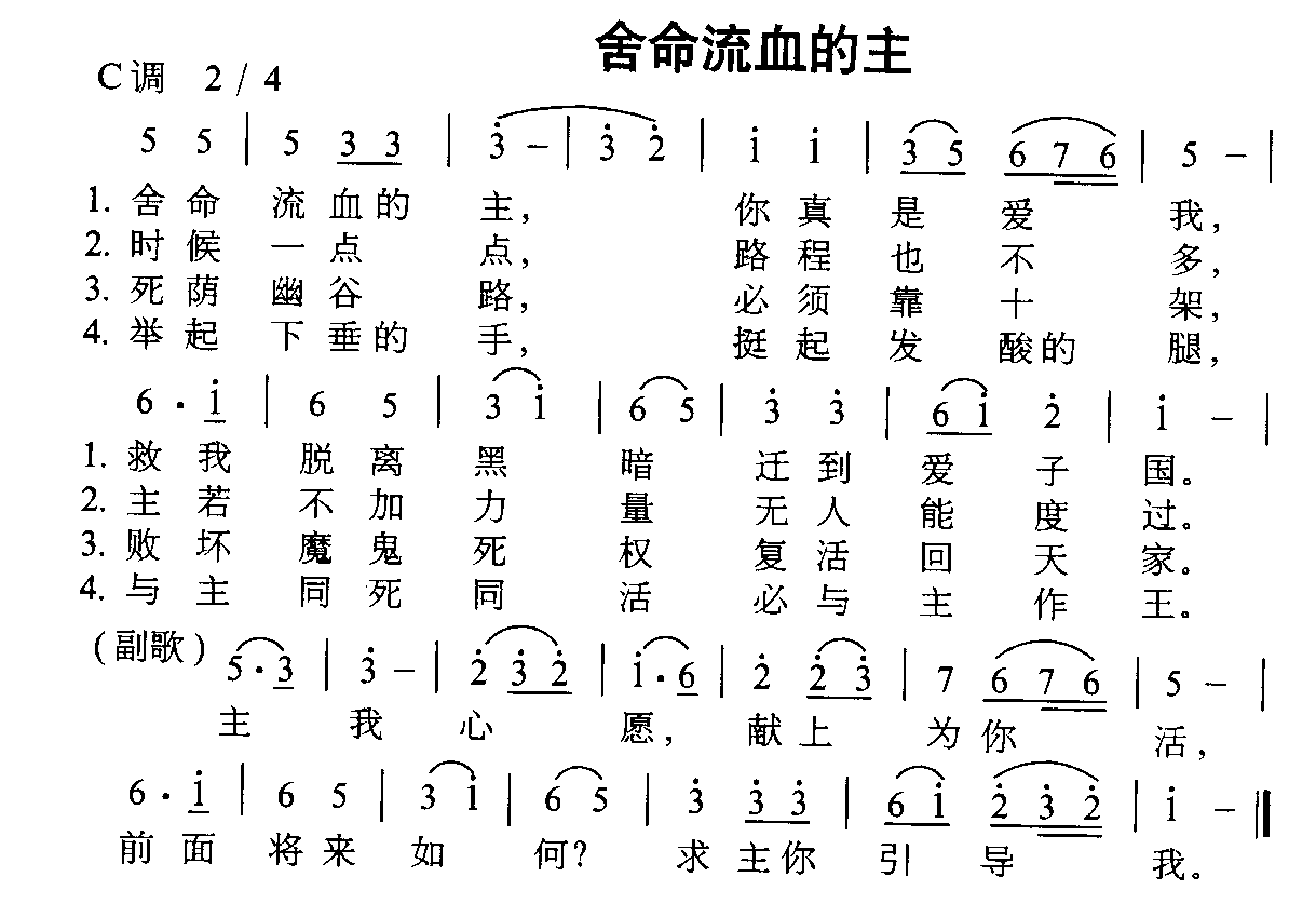 舍命流血的主