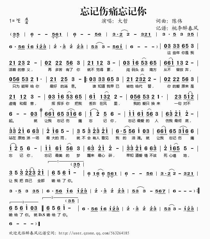 忘记伤痛忘记你