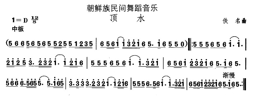 中国民族民间舞曲选（十一）朝鲜族舞蹈：顶水
