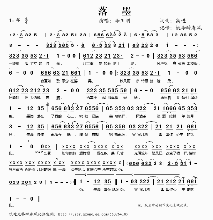 落墨