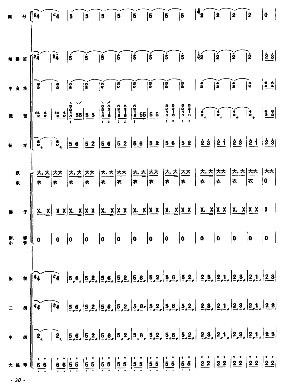 大柳树下育新人（园号独奏曲）（26-31）