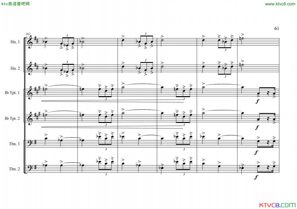 中国航母前奏曲铜管六重奏总谱61