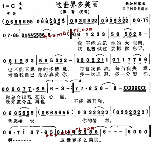 这世界多美丽--张蔷