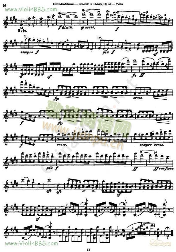 门德尔松Concerto in E MinorOp.64（II）