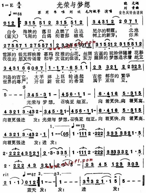 光荣与梦想--苏芮、韦唯、刘欢、毛阿敏等