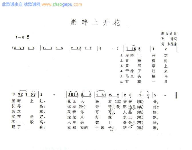 崖畔上开花