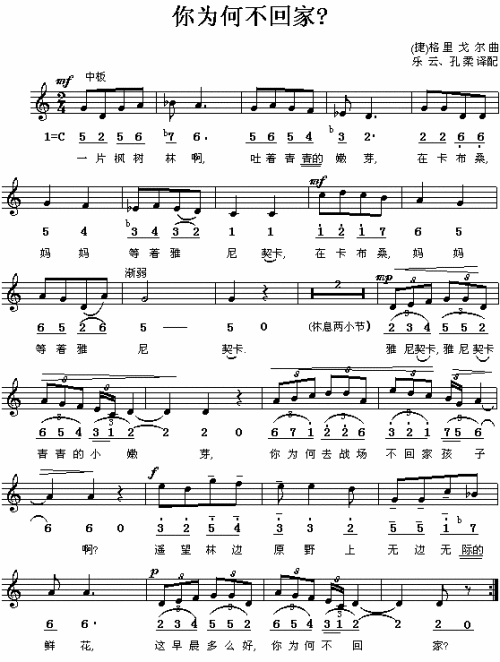 你为何不回家（捷）