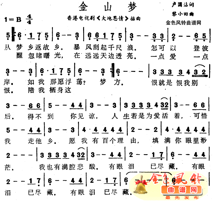 金山梦(大地恩情插曲)