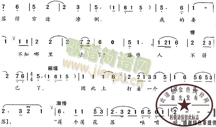 卑田院的下司(李娃传·巧遇唱段)