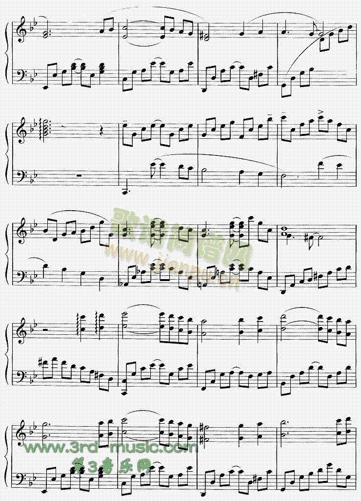 从开始到现在（韩剧冬日恋歌主题曲）[钢琴曲谱]