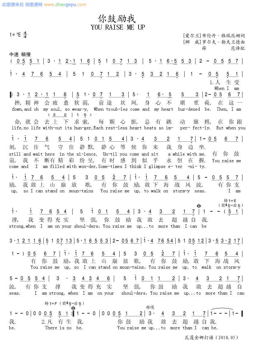 你鼓励我