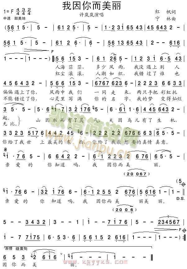 我因你而美丽