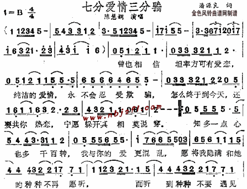 七分爱情三分骗(粤语)