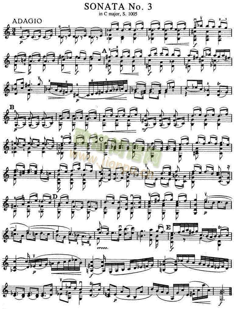 巴赫六首小提琴无伴奏奏鸣曲及组曲☆续4（1-5）