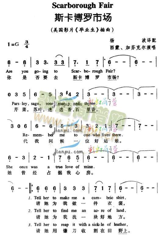 月光女神(别名：斯卡博罗市场美国影片毕业生插曲)