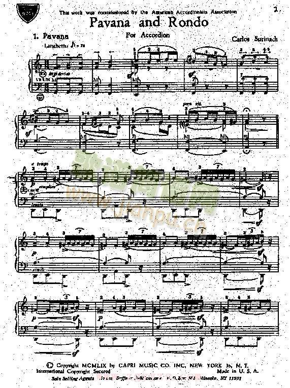 帕凡与回旋曲 卡洛斯.苏里纳克