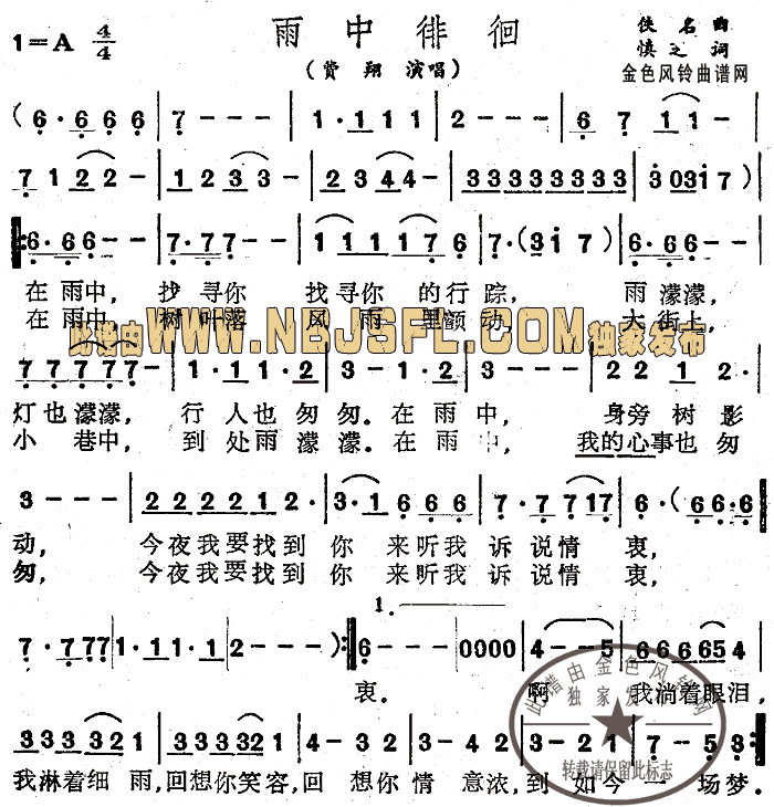 雨中徘徊
