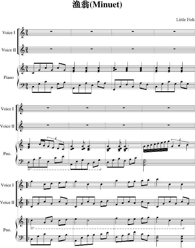 渔翁( Minuet in C)