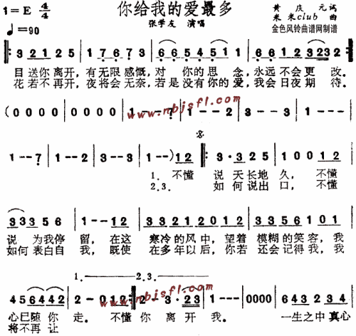 你给我的爱最多