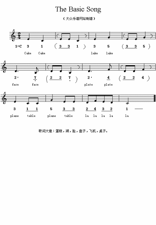 The basic song