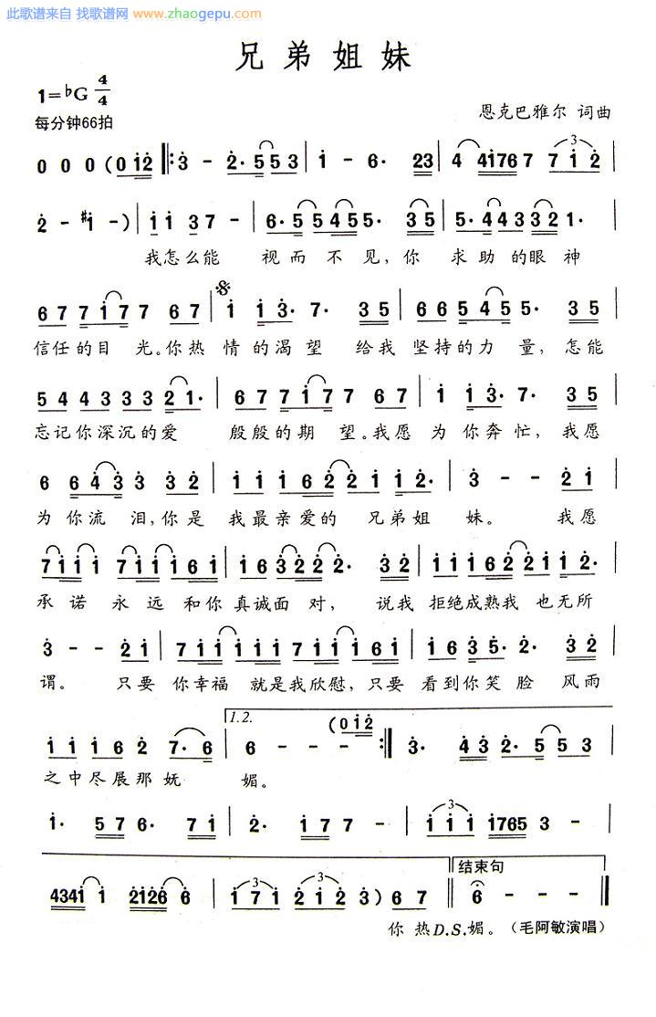 兄弟姐妹（毛阿敏演唱版）