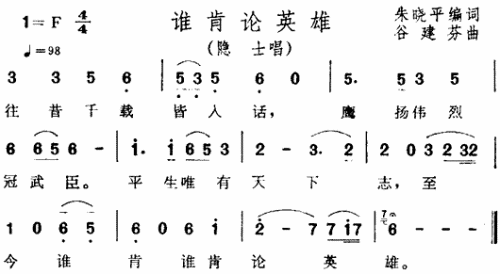 谁肯论英雄（三国演义插曲）