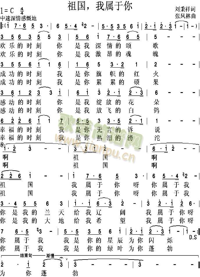 祖国,我属于你