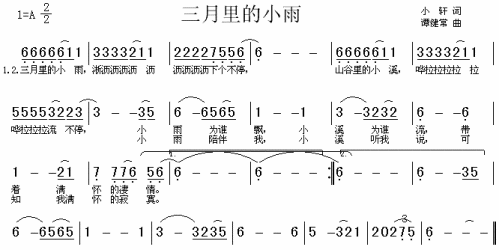 三月里的小雨