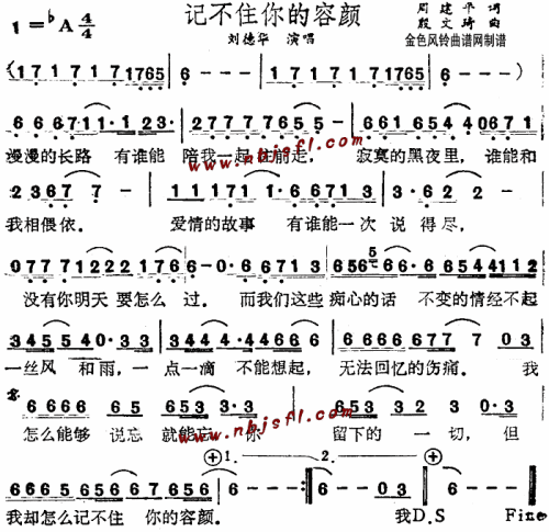 记不住你的容颜
