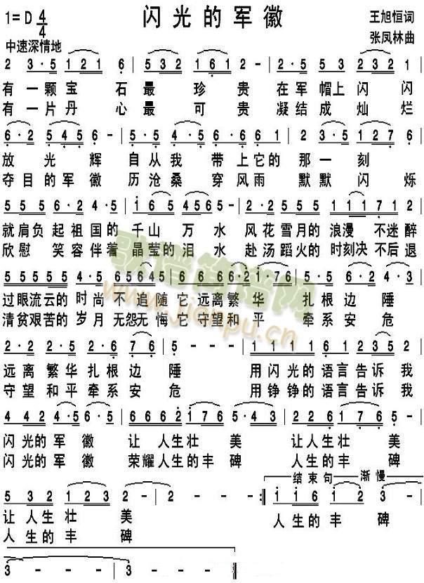 闪光的军徽