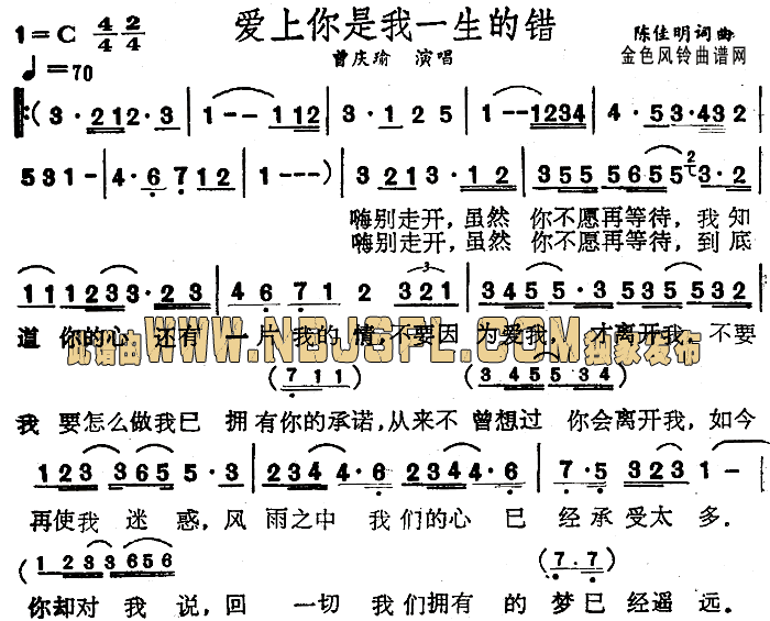 爱上你是我一生的错