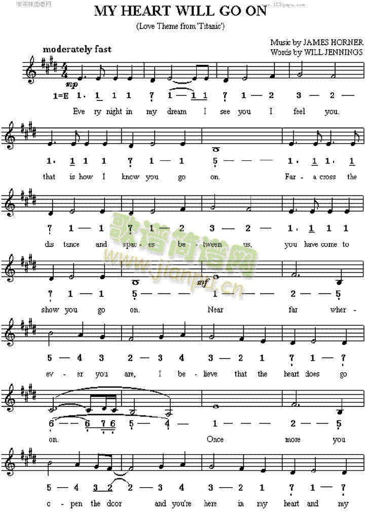 My heart will go on我心永恒(美国歌曲)