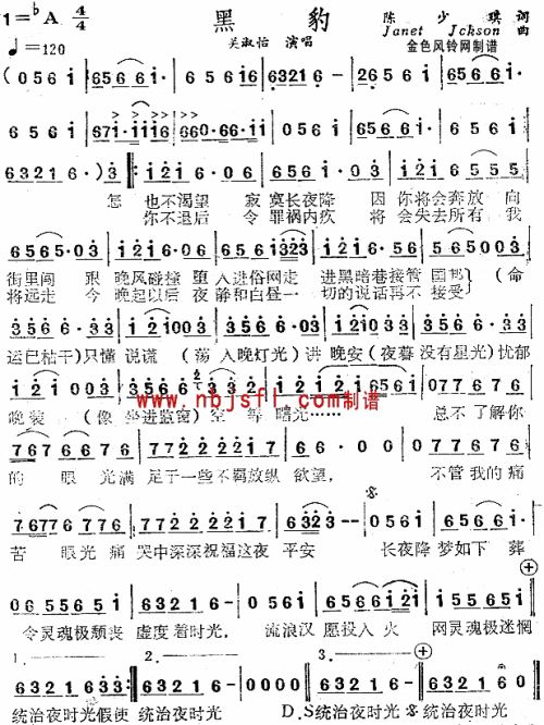 黑豹(粤语)--关淑怡