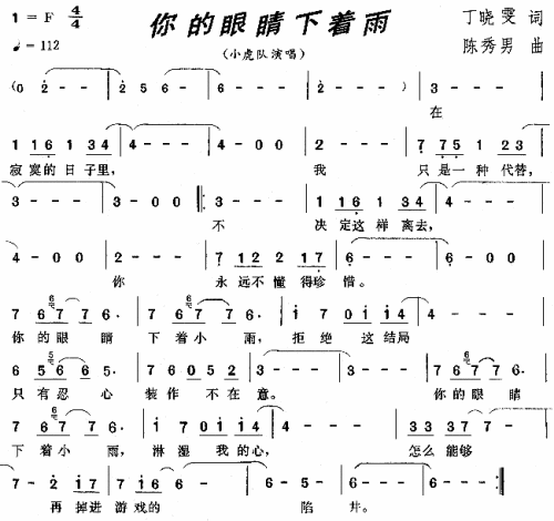 你的眼睛下着雨