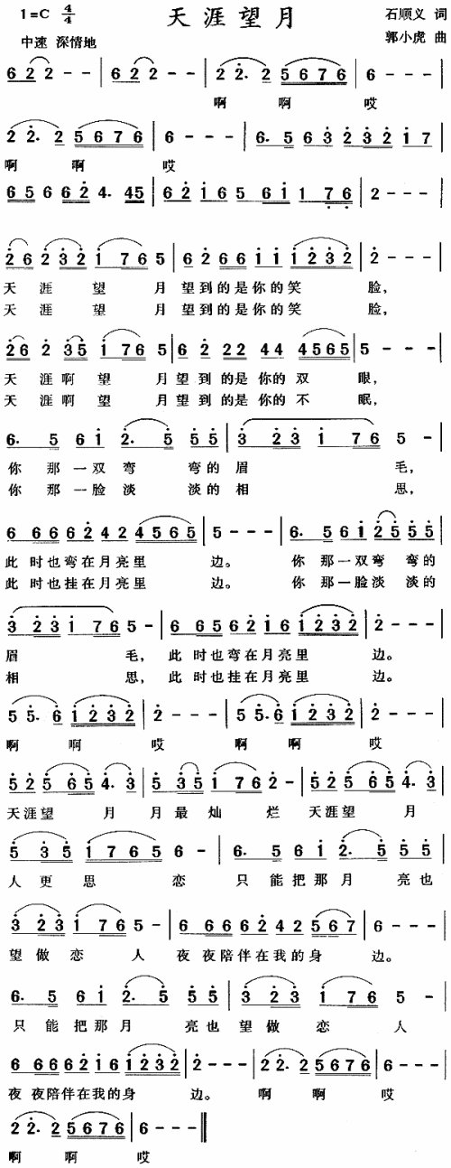 天涯望月