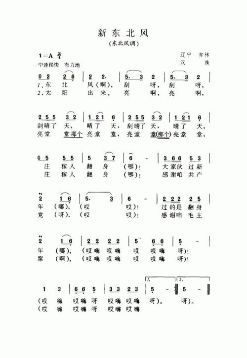 新东北风（东北风调）
