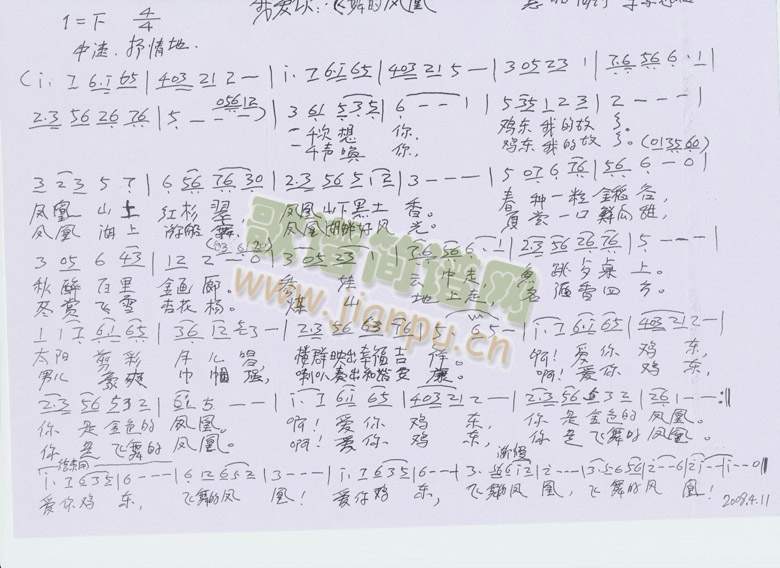 我爱你飞舞的凤凰