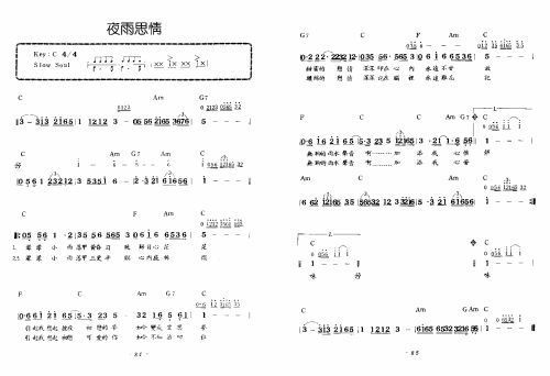 夜雨思情