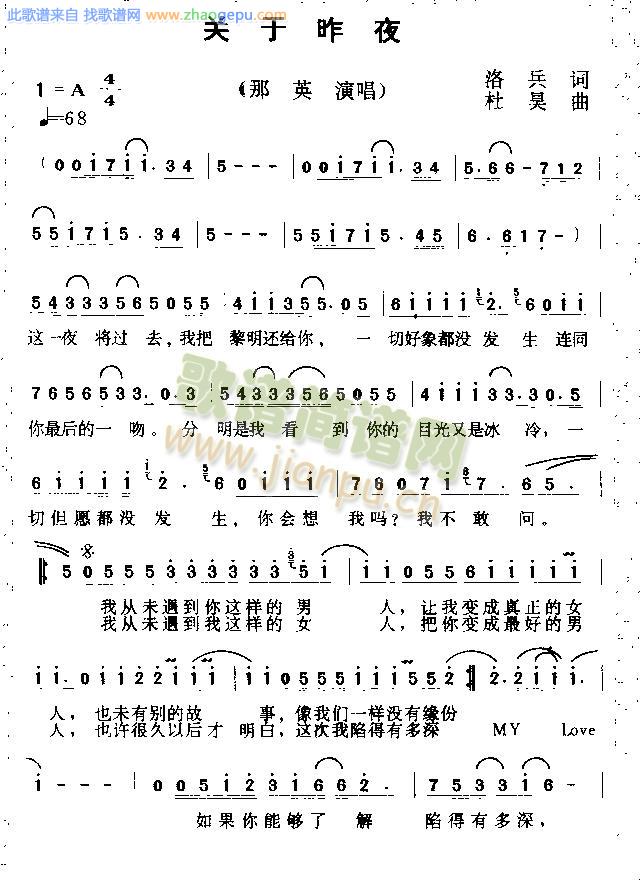 关于昨夜