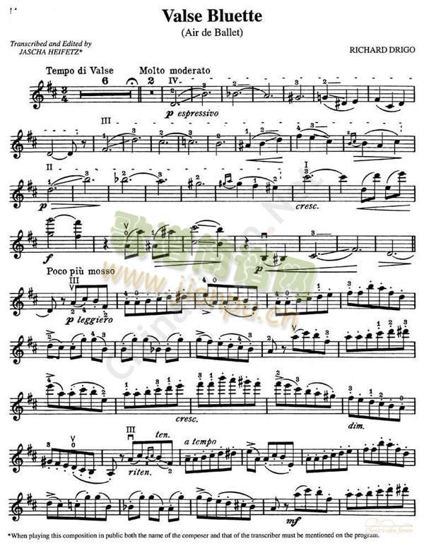 海菲茨-DRIGOValse Bluette(Air de Ballet)