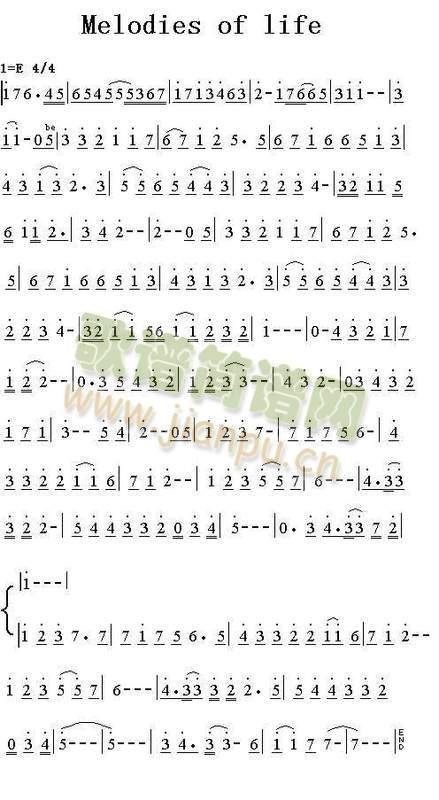 melodies of life 主题曲