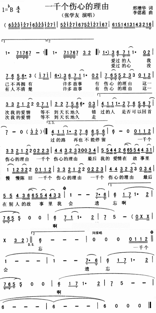 一千个伤心的理由