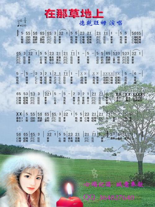 在那草地上