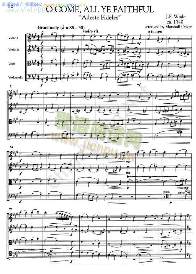 【四重奏】O Come All Ye Faithful