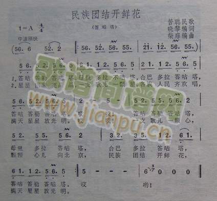 民族团结开鲜花（苦聪族民歌）