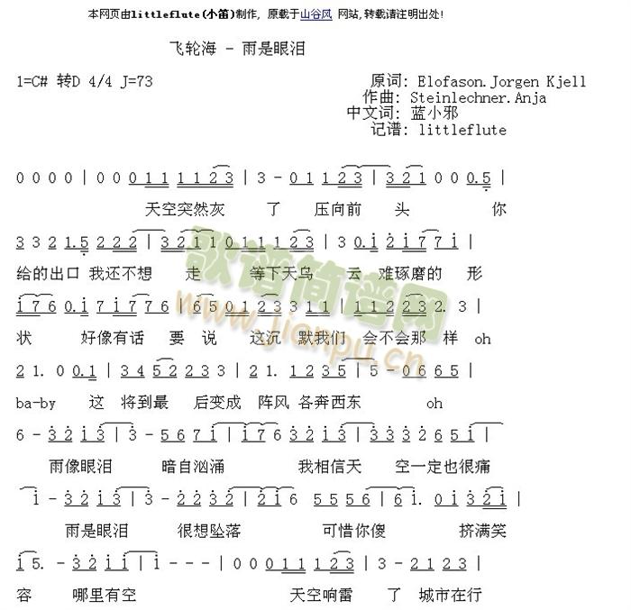 雨是眼泪