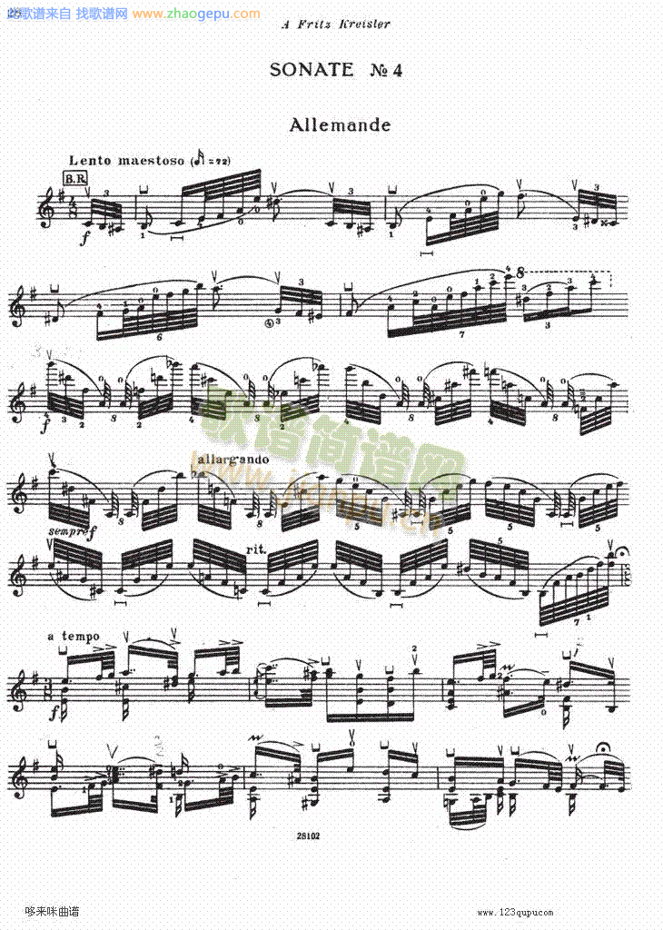 伊萨伊小提琴奏鸣曲（sonate No4）