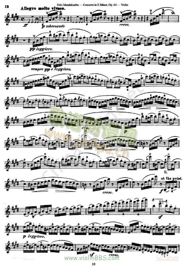 门德尔松Concerto in E MinorOp.64（II）
