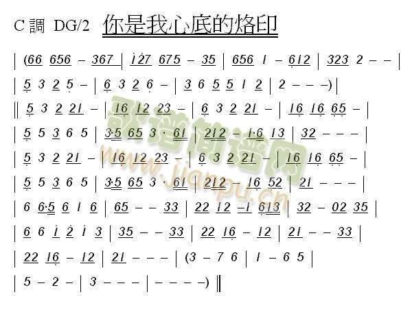 你是我心底的烙印